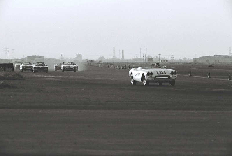 dave macdonald in corvette at stockton raceway